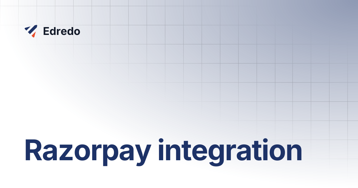 Razorpay integration edredo